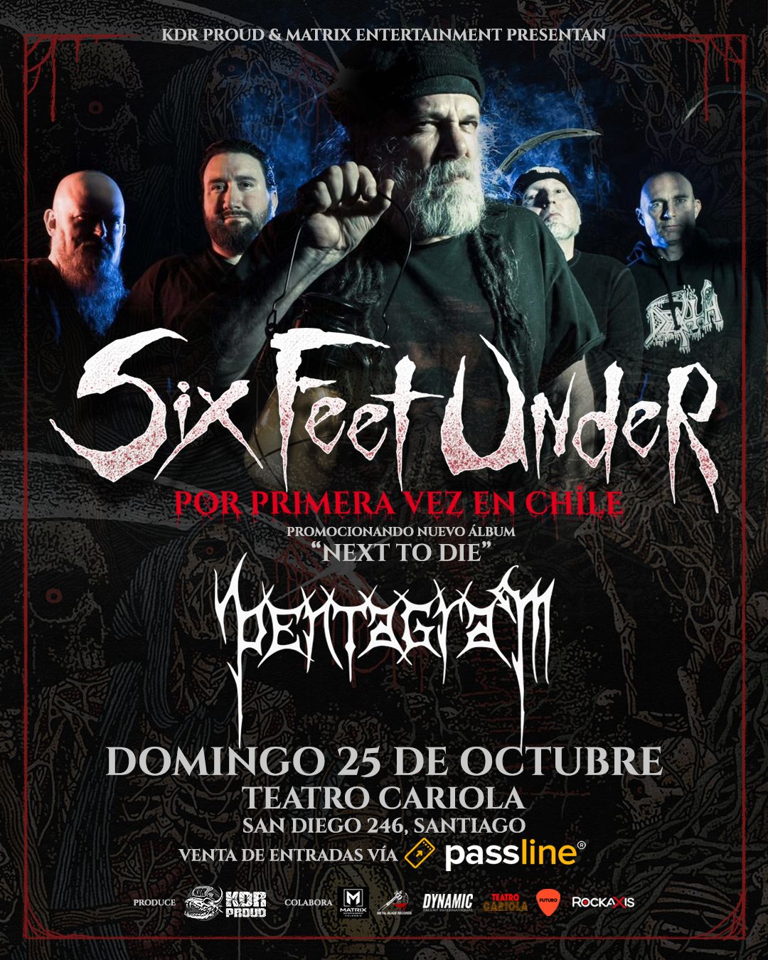Pentagram se suma al debut de Six Feet Under en Chile